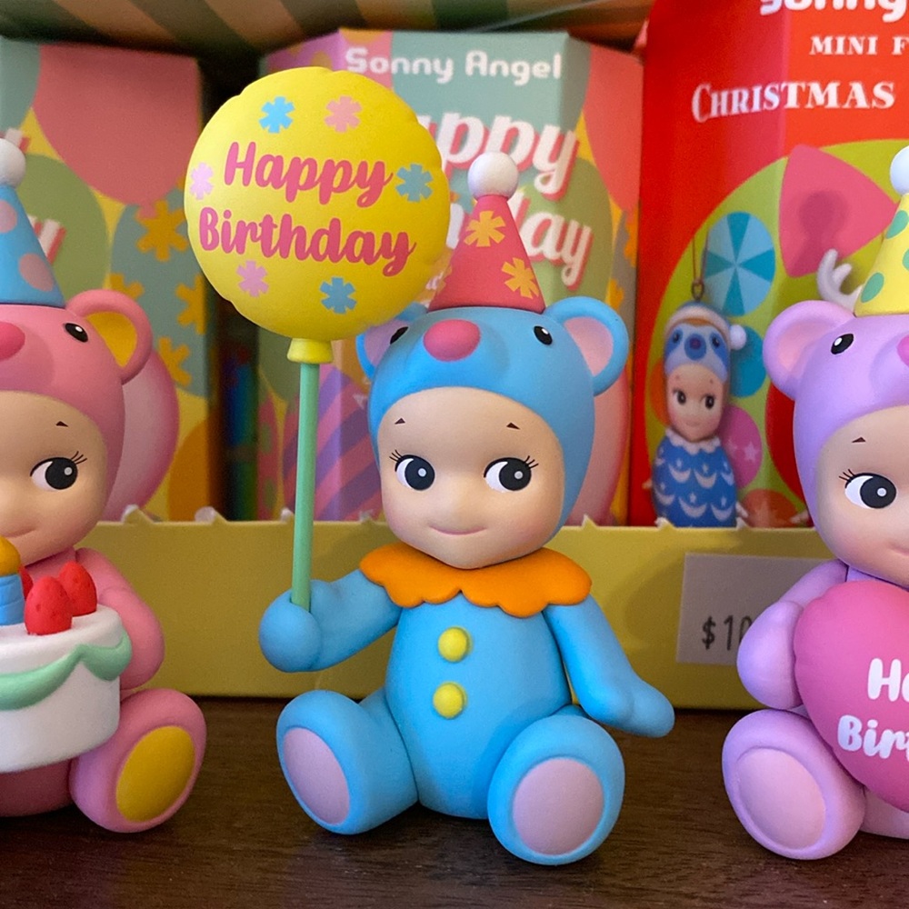 Sonny Angel Blue Birthday Gift Bear